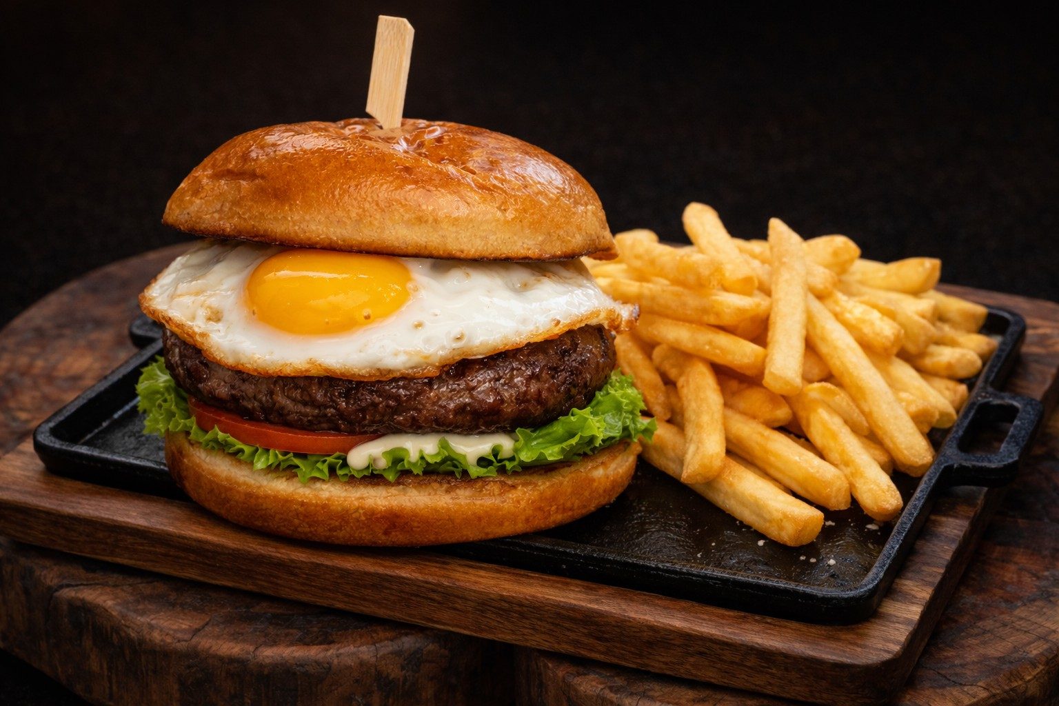 Hamburger Artesanal Egg — cardápio do Hotel Holambra