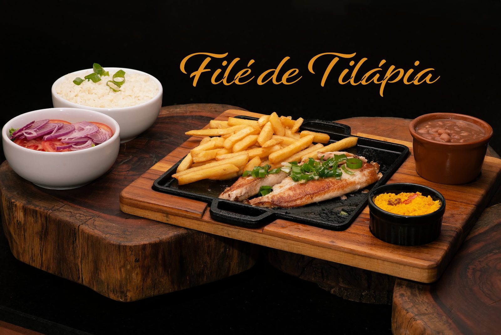 Filé de Tilápia — cardápio do Hotel Holambra
