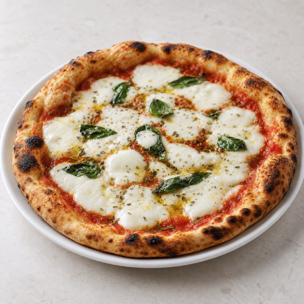 Pizza Margherita — cardápio do Hotel Holambra